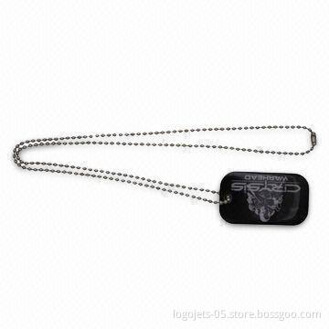Dog Tag, Made of Painted Aluminum, with Laser Engraved Logo